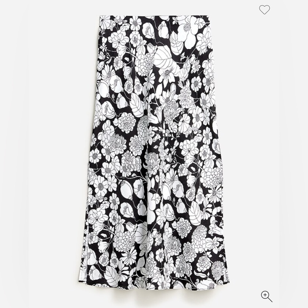 J. Crew Gwyneth linen slip skirt in classic‎ floral print ws Large